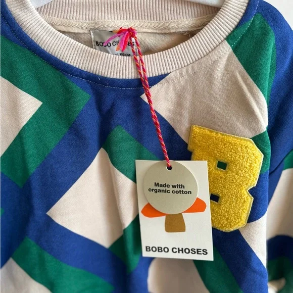 NWT BOBO CHOSES | Giant Check Sweatshirt - Picture 5 of 5